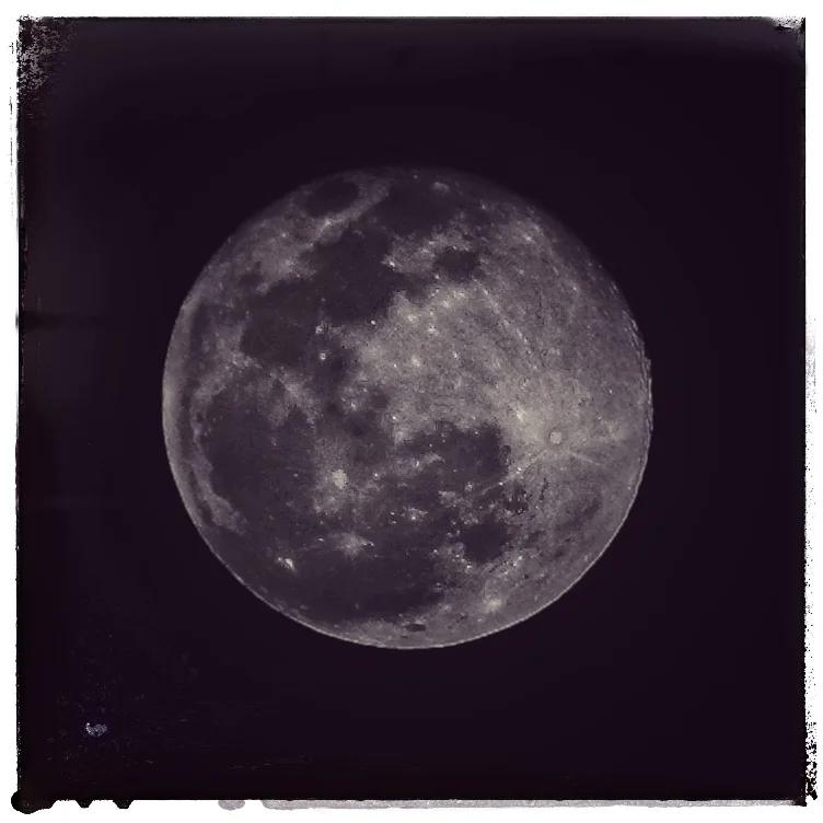 Detailed monochrome full moon