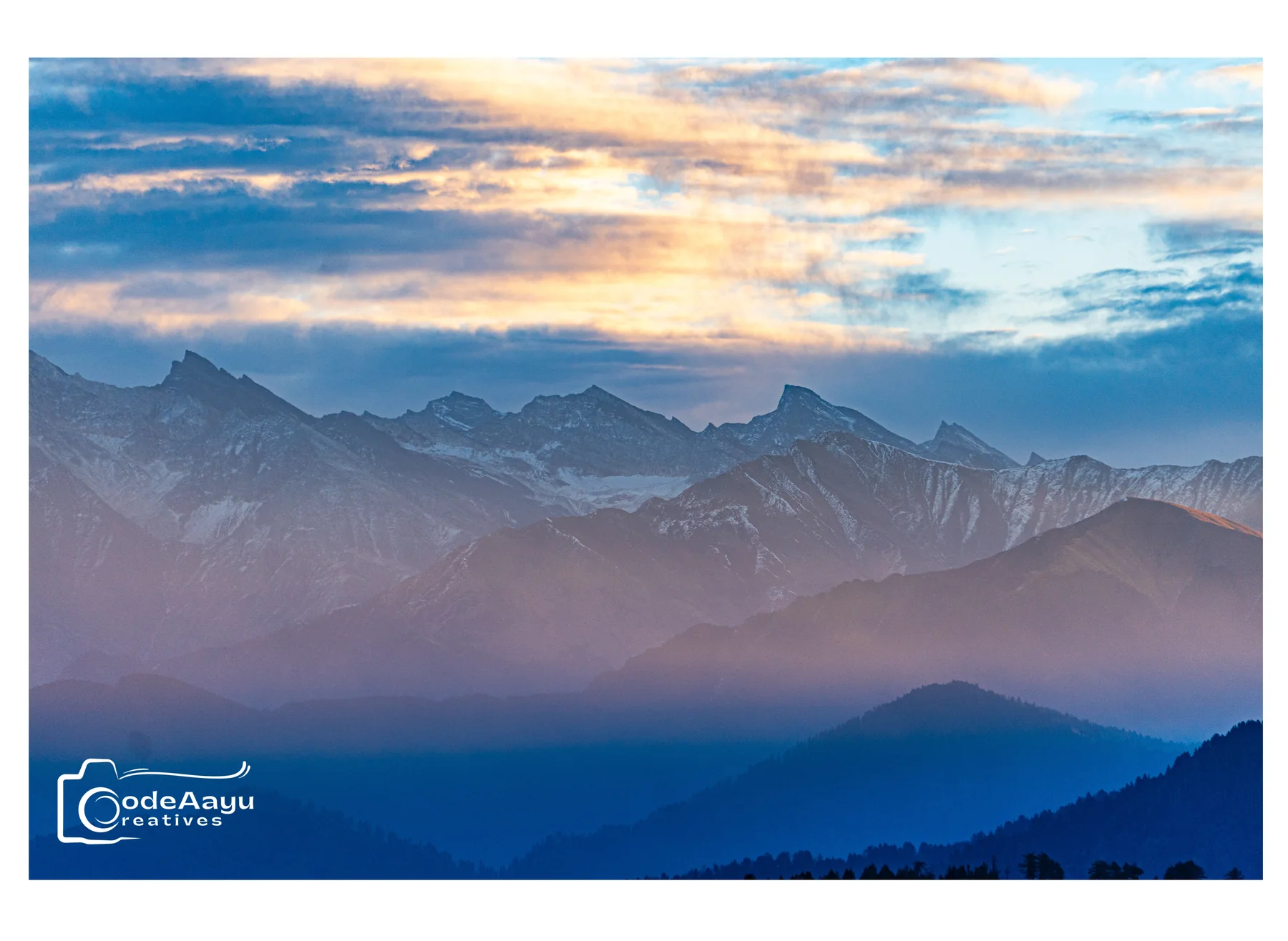 Mountain ridge under late-evening light